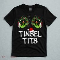 Jingle Balls Tinsel Tits Couples Christmas Matching Couple T-Shirt thumb 5