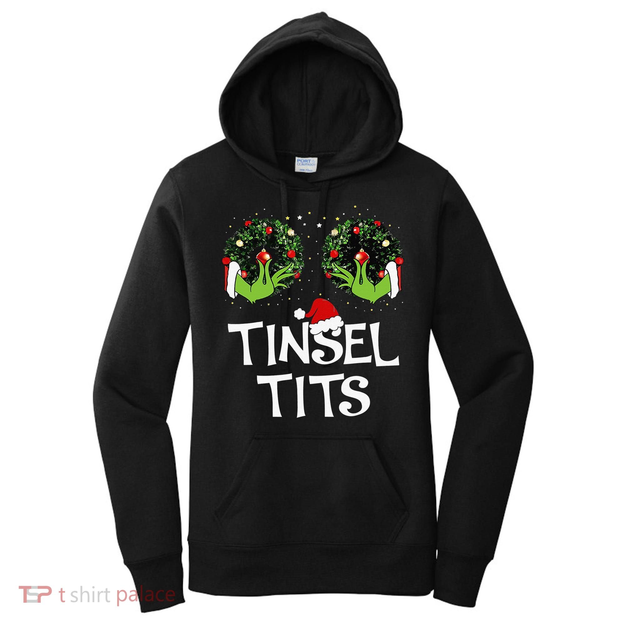 Jingle Balls Tinsel Tits Couples Christmas Matching Couple Women's Hoodie