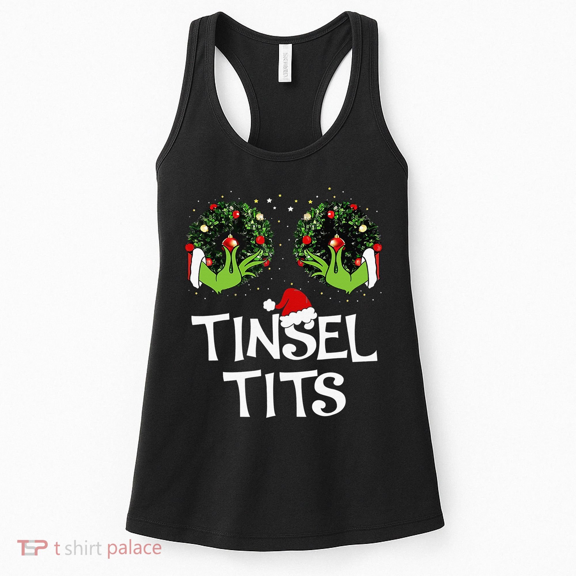 Jingle Balls Tinsel Tits Couples Christmas Matching Couple Women's Tank Top