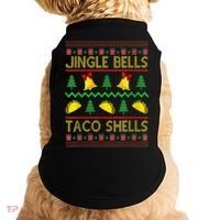 Jingle Bell Taco Shells Funny Christmas Mexican Gift Doggie Tank thumb 0
