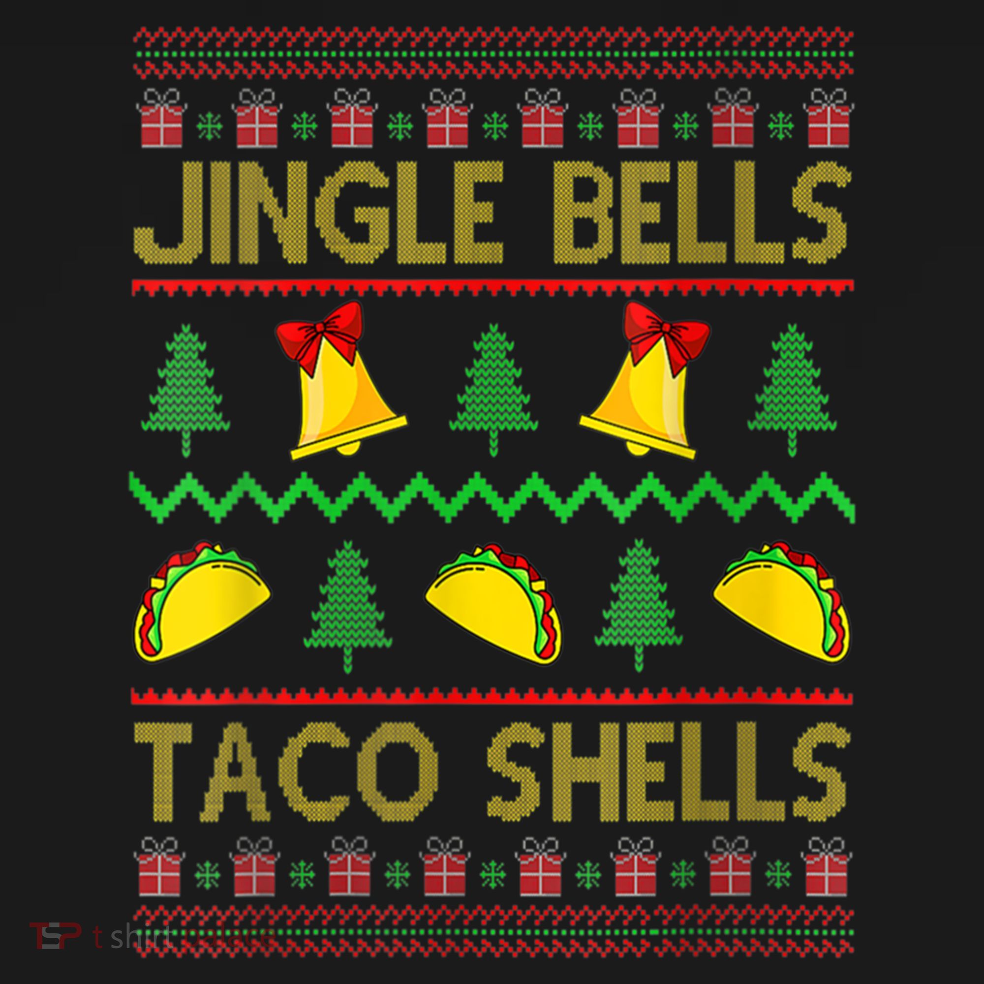 Jingle Bell Taco Shells Funny Christmas Mexican Gift Women's Hoodie