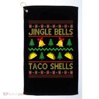 Jingle Bell Taco Shells Funny Christmas Mexican Gift Golf Towel thumb 0