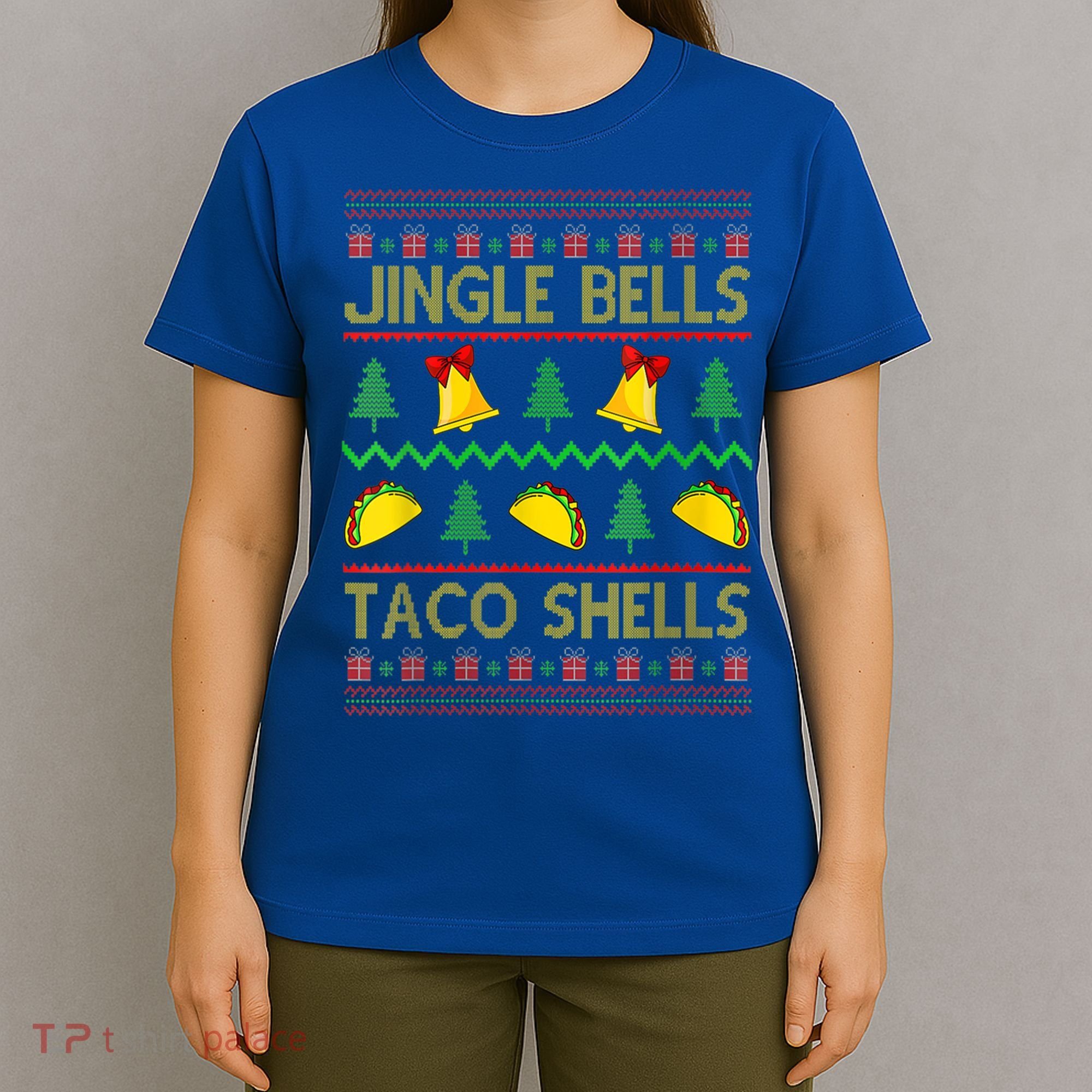Jingle Bell Taco Shells Funny Christmas Mexican Gift T-Shirt