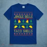 Jingle Bell Taco Shells Funny Christmas Mexican Gift T-Shirt thumb 5