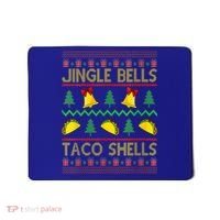 Jingle Bell Taco Shells Funny Christmas Mexican Gift Mousepad thumb 0