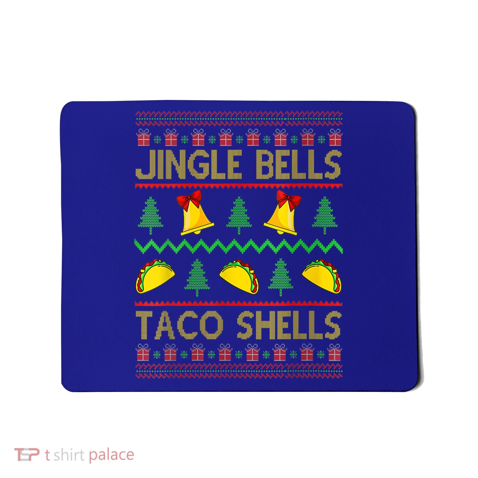 Jingle Bell Taco Shells Funny Christmas Mexican Gift Mousepad