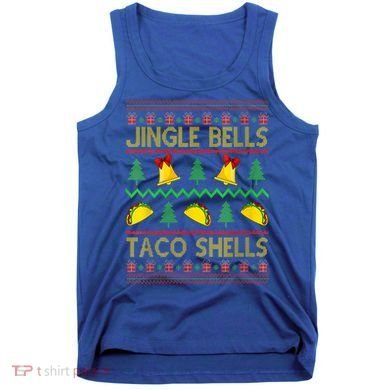 Jingle Bell Taco Shells Funny Christmas Mexican Gift Tank Top
