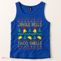 Jingle Bell Taco Shells Funny Christmas Mexican Gift Tank Top thumb 2