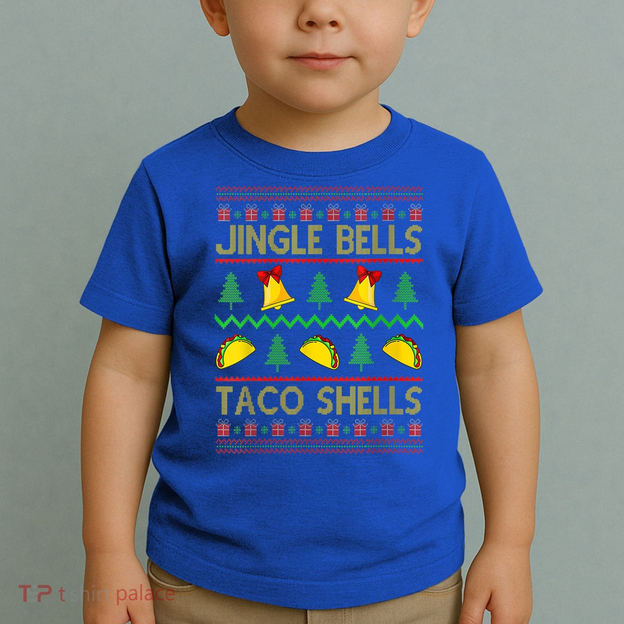 Jingle Bell Taco Shells Funny Christmas Mexican Gift Toddler T-Shirt