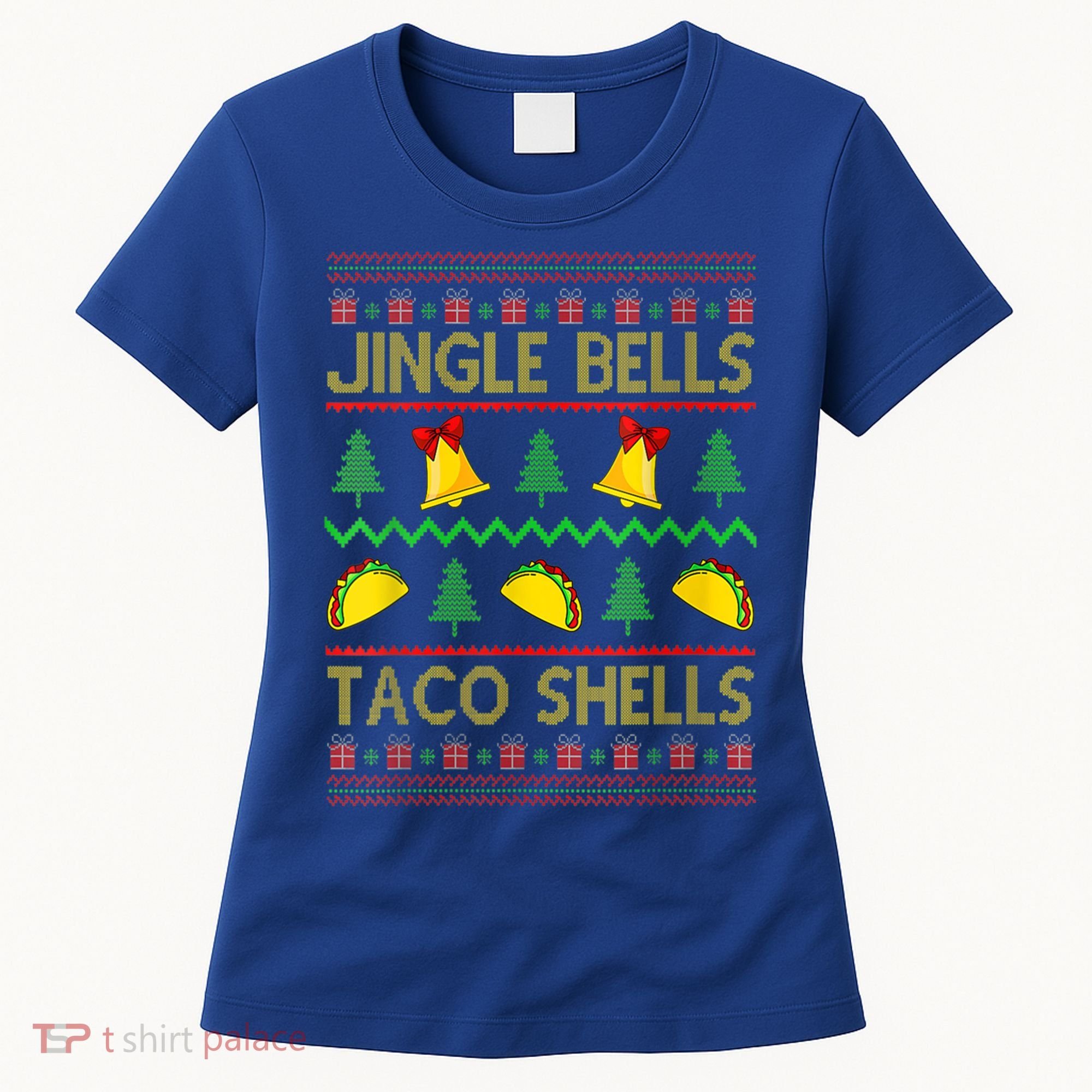 Jingle Bell Taco Shells Funny Christmas Mexican Gift Women's T-Shirt