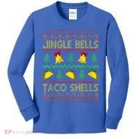 Jingle Bell Taco Shells Funny Christmas Mexican Gift Kids Long Sleeve Shirt thumb 0