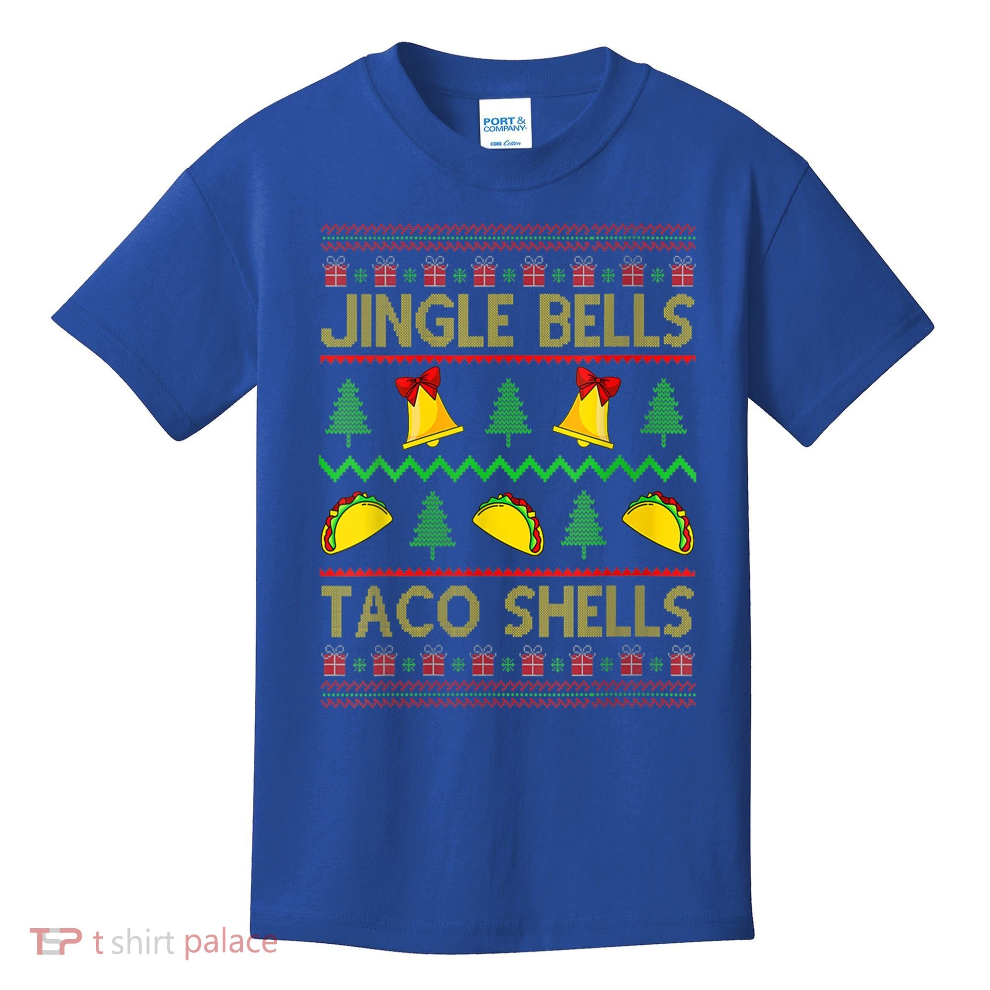Jingle Bell Taco Shells Funny Christmas Mexican Gift Kids T-Shirt