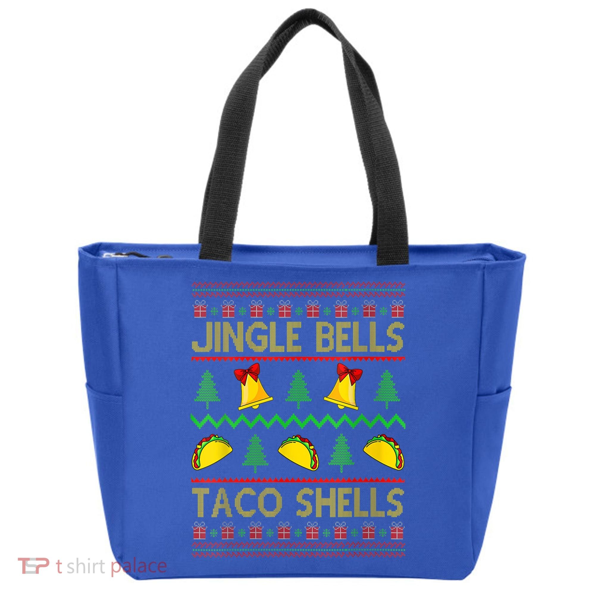 Jingle Bell Taco Shells Funny Christmas Mexican Gift Tote Bag
