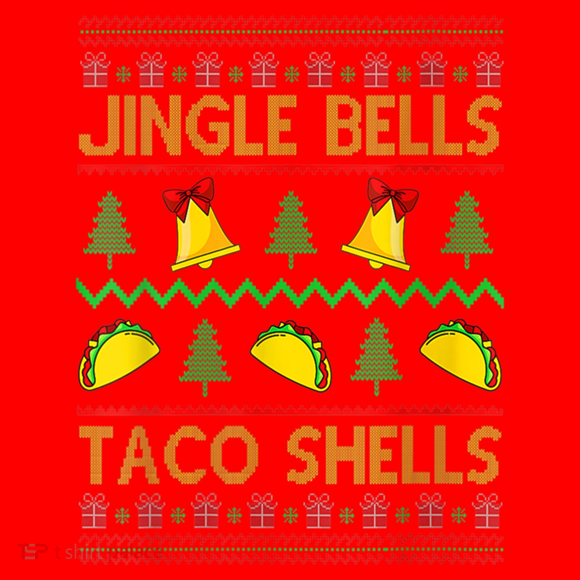 Jingle Bell Taco Shells Funny Christmas Mexican Gift Santa Hat