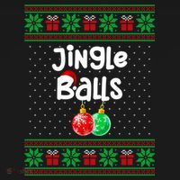 Jingle Balls Tinsel Tits Funny Matching Couple Ugly Christmas Sweater T-Shirt thumb 7