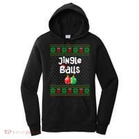 Jingle Balls Tinsel Tits Funny Matching Couple Ugly Christmas Sweater Women's Hoodie thumb 0