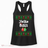 Jingle Balls Tinsel Tits Funny Matching Couple Ugly Christmas Sweater Women's Tank Top thumb 0