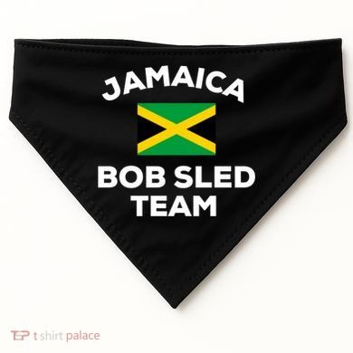 Jamaica Bobsled Team Jamaican Flag Gift USA-Made Doggie Bandana