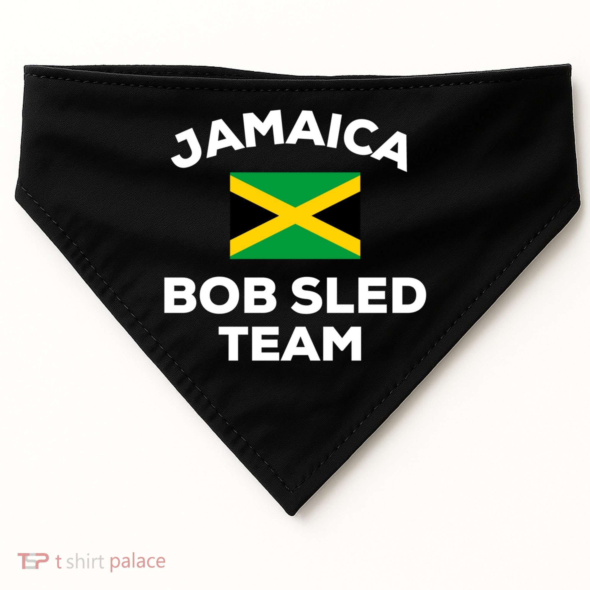 Jamaica Bobsled Team Jamaican Flag Gift USA-Made Doggie Bandana