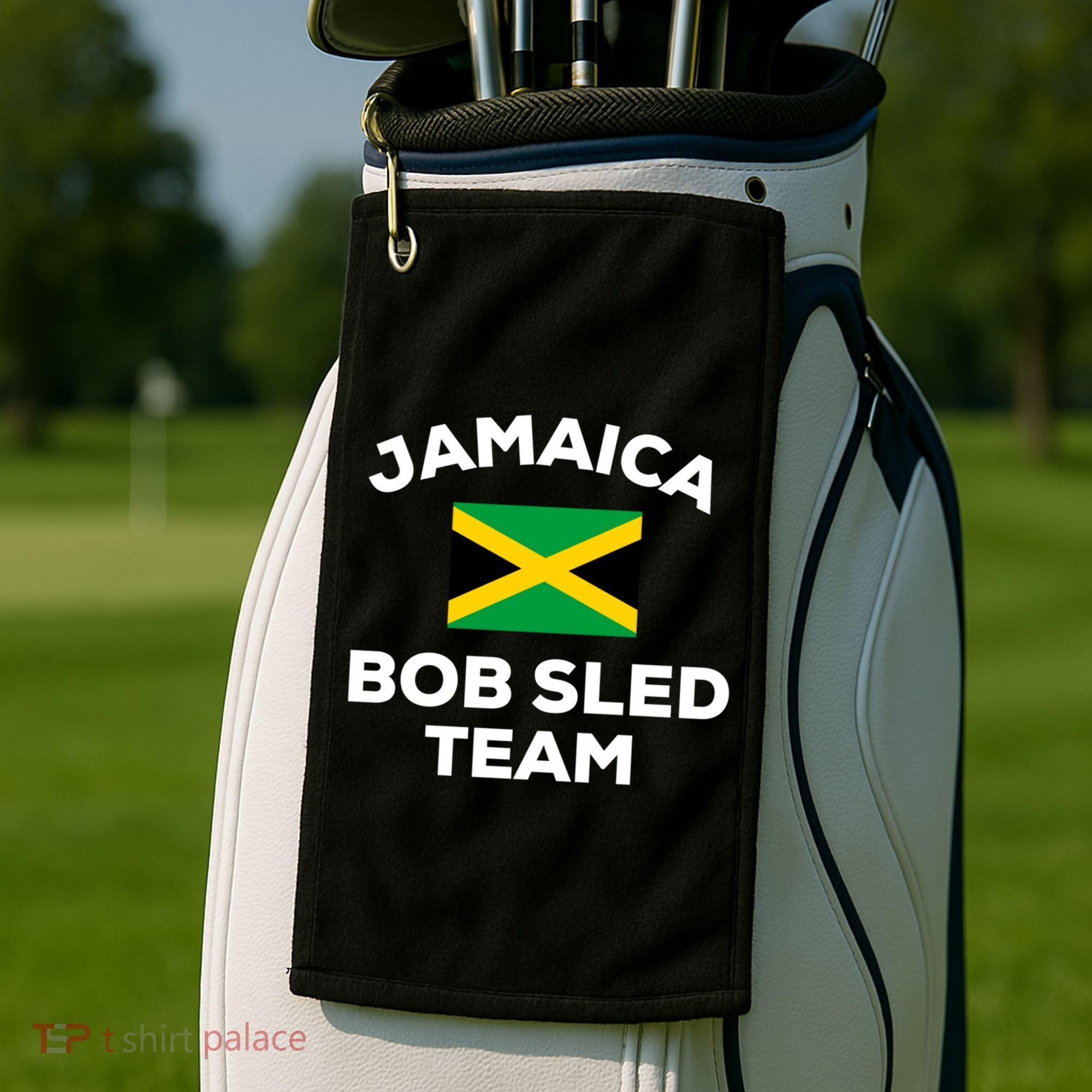 Jamaica Bobsled Team Jamaican Flag Gift Golf Towel
