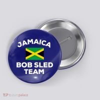 Jamaica Bobsled Team Jamaican Flag Gift Button thumb 0