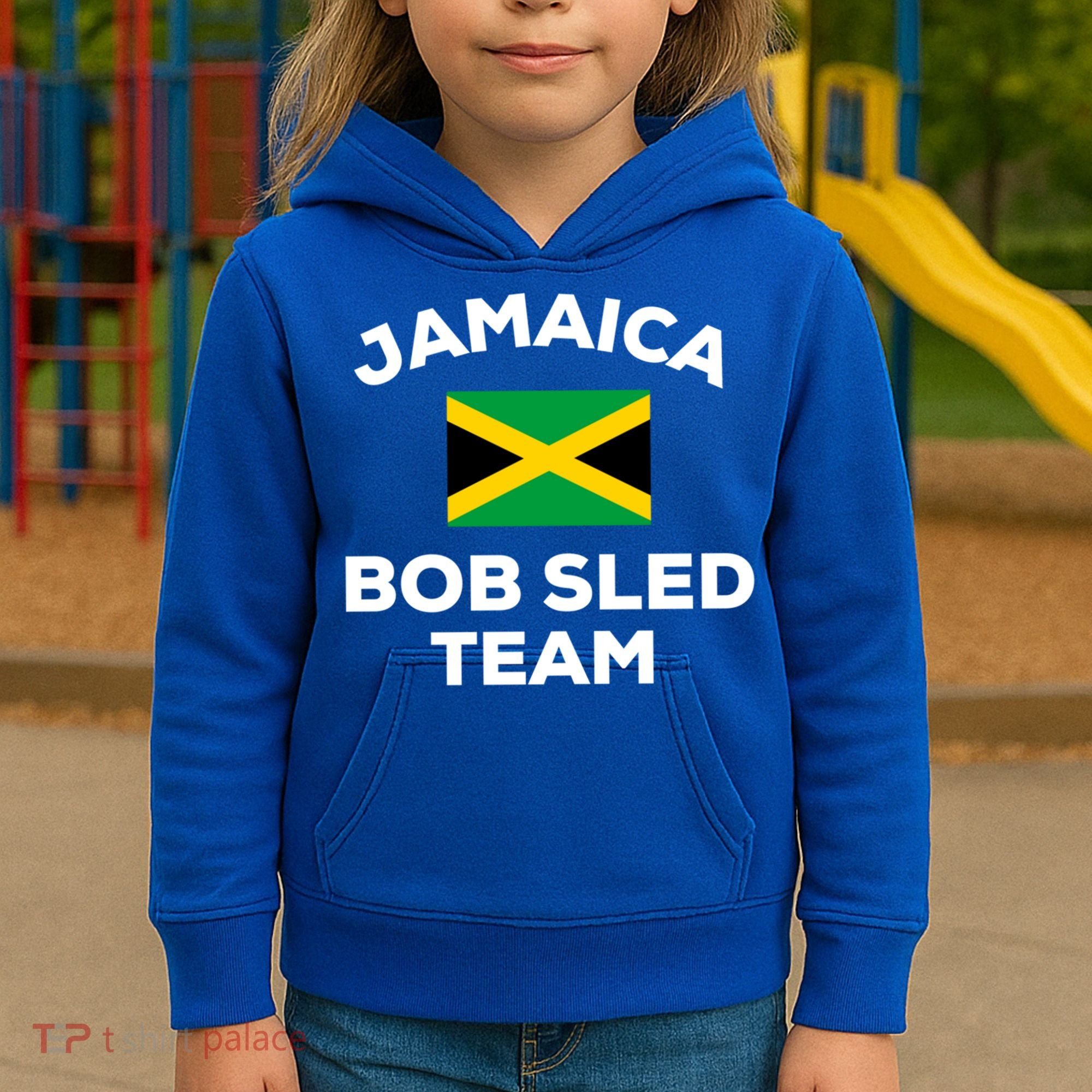 Jamaica Bobsled Team Jamaican Flag Gift Kids Hoodie
