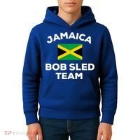 Jamaica Bobsled Team Jamaican Flag Gift Kids Hoodie thumb 4