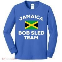 Jamaica Bobsled Team Jamaican Flag Gift Kids Long Sleeve Shirt thumb 0