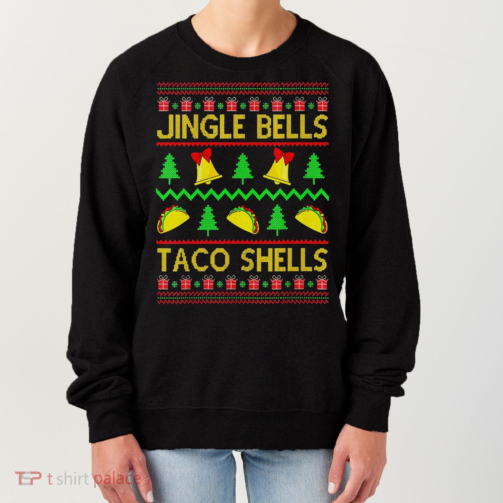 Jingle Bell Taco Shells Funny Christmas Mexican Women's Sweatshirt