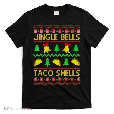 Jingle Bell Taco Shells Funny Christmas Mexican T-Shirt