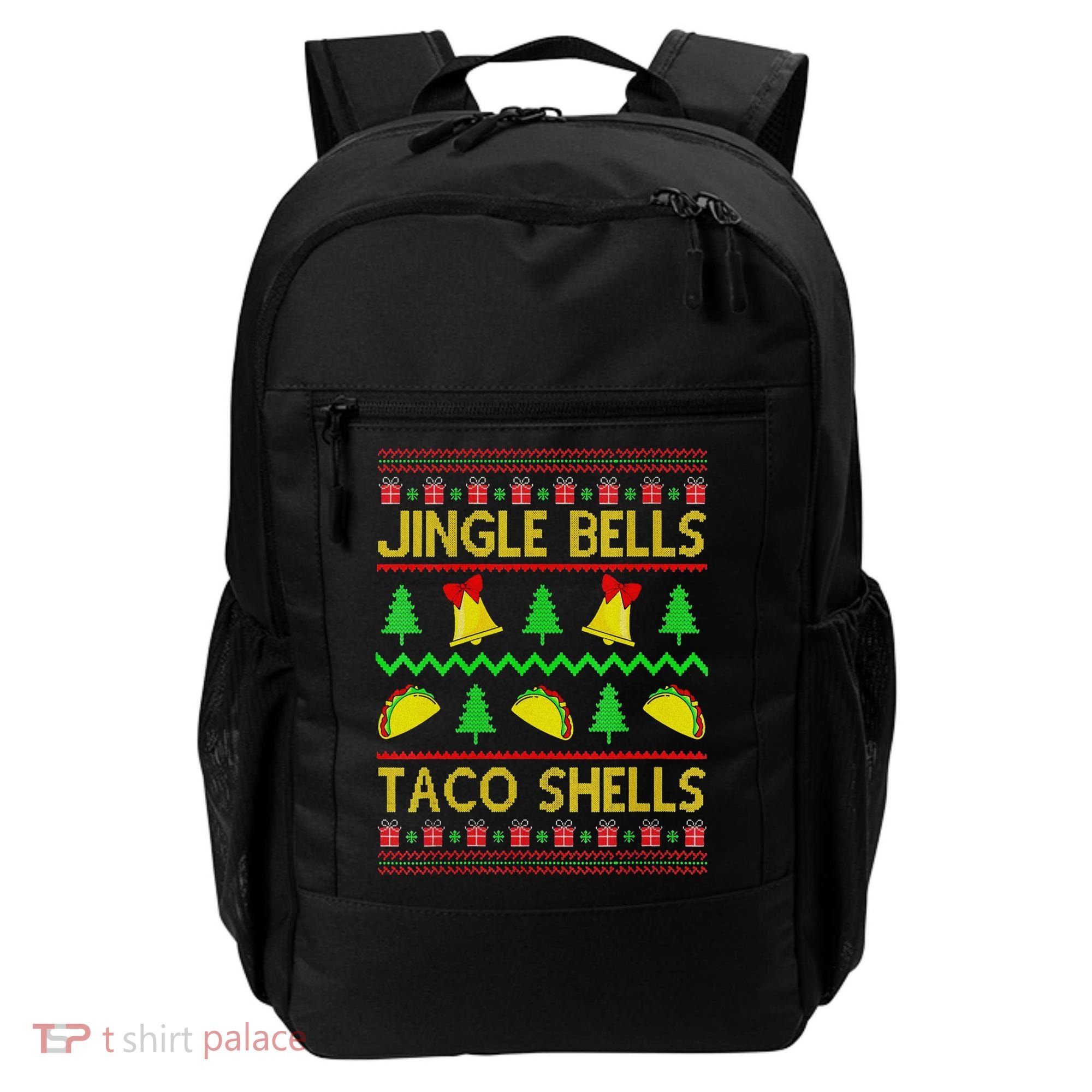 Jingle Bell Taco Shells Funny Christmas Mexican Backpack