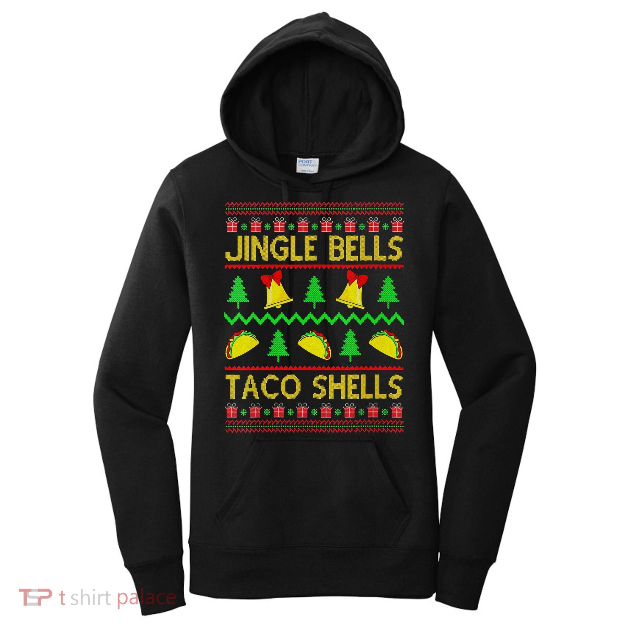 Jingle Bell Taco Shells Funny Christmas Mexican Women's Hoodie