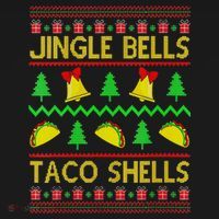 Jingle Bell Taco Shells Funny Christmas Mexican Mousepad thumb 1