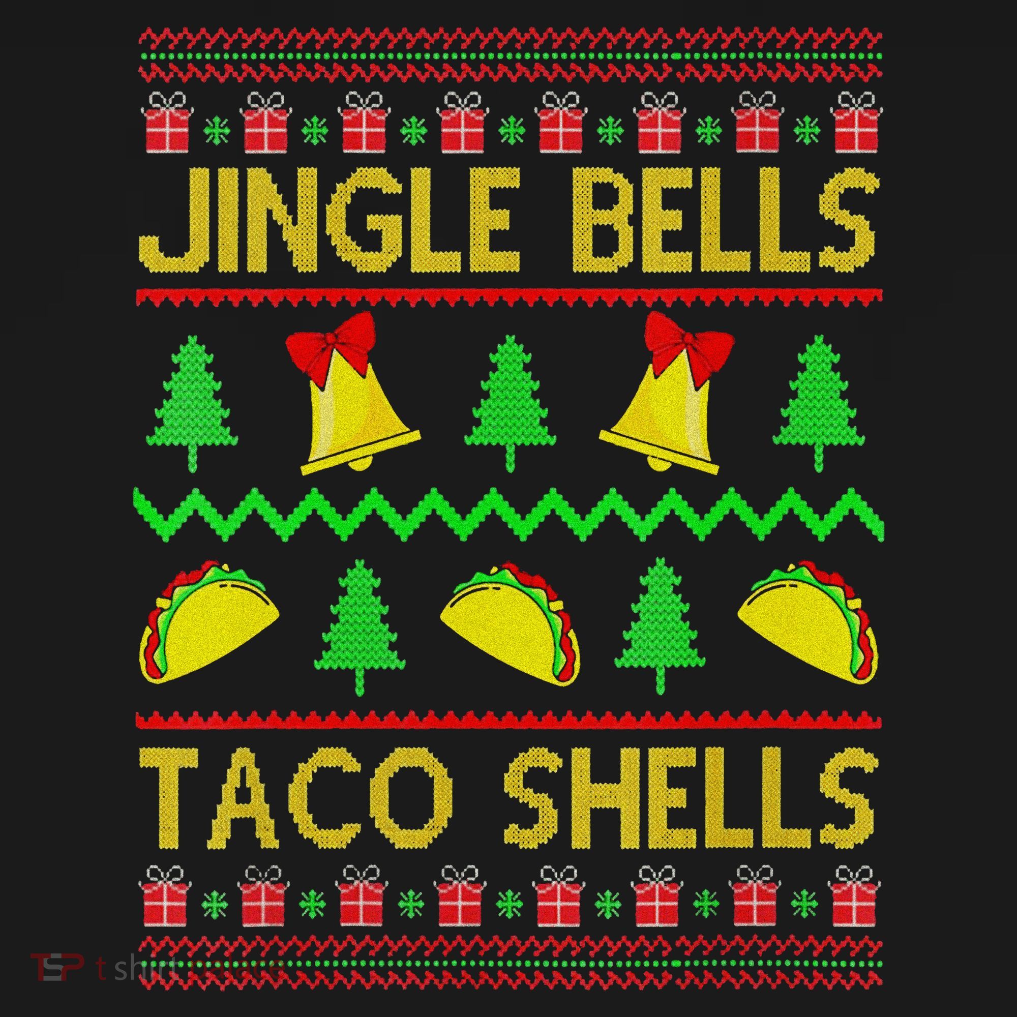 Jingle Bell Taco Shells Funny Christmas Mexican Mousepad