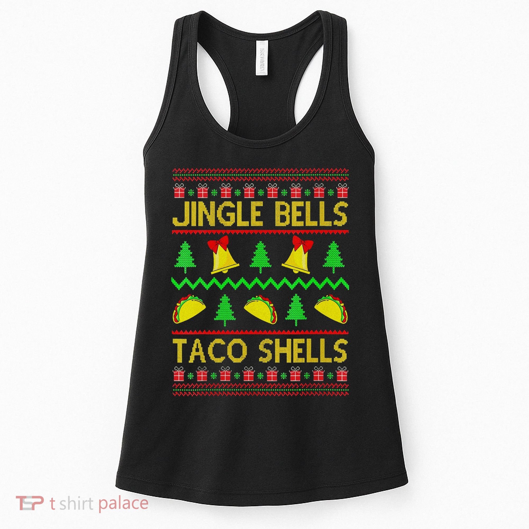 Jingle Bell Taco Shells Funny Christmas Mexican Women's Tank Top
