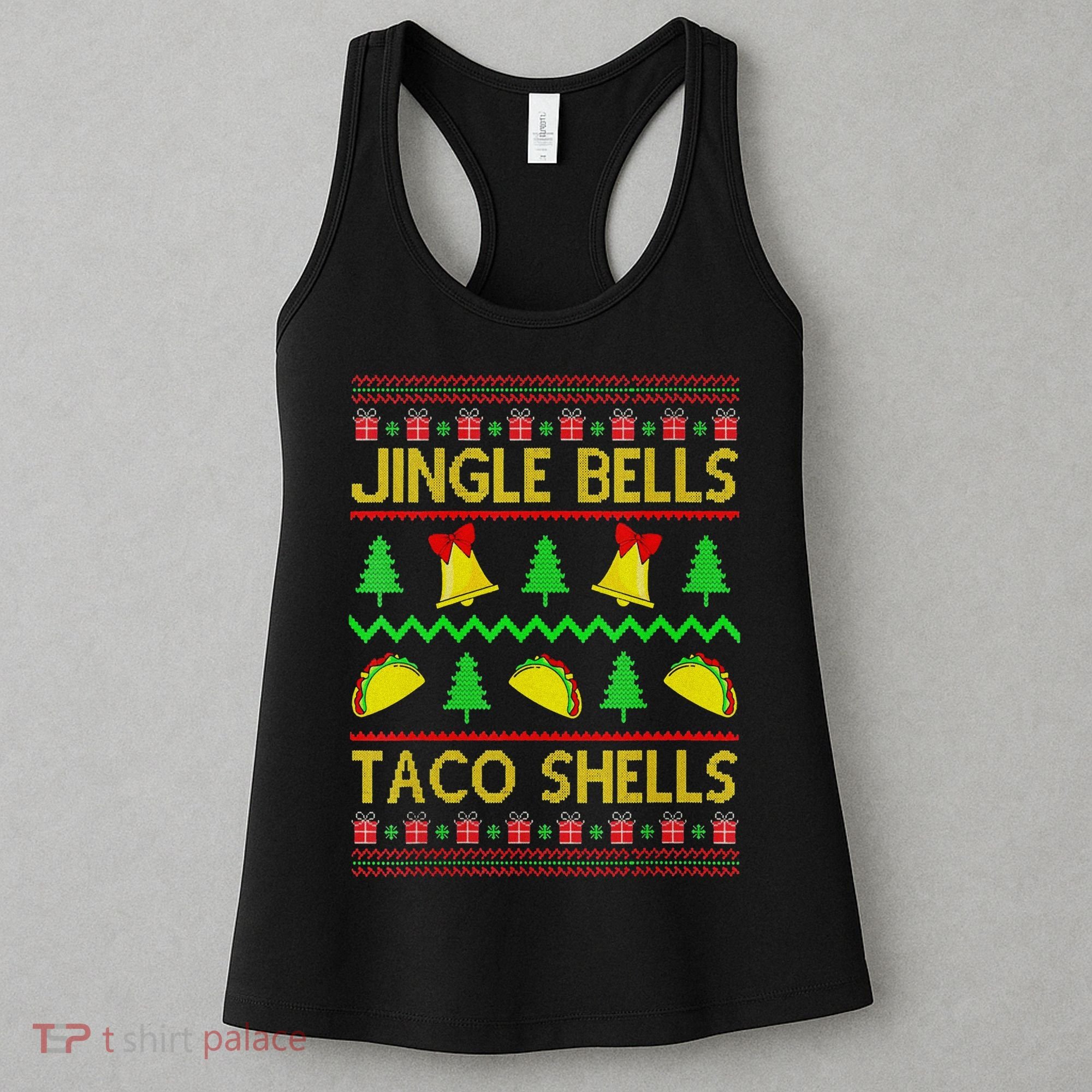 Jingle Bell Taco Shells Funny Christmas Mexican Women's Tank Top