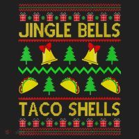 Jingle Bell Taco Shells Funny Christmas Mexican Hat thumb 2