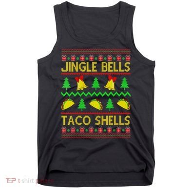 Jingle Bell Taco Shells Funny Christmas Mexican Tank Top