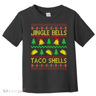 Jingle Bell Taco Shells Funny Christmas Mexican Toddler T-Shirt