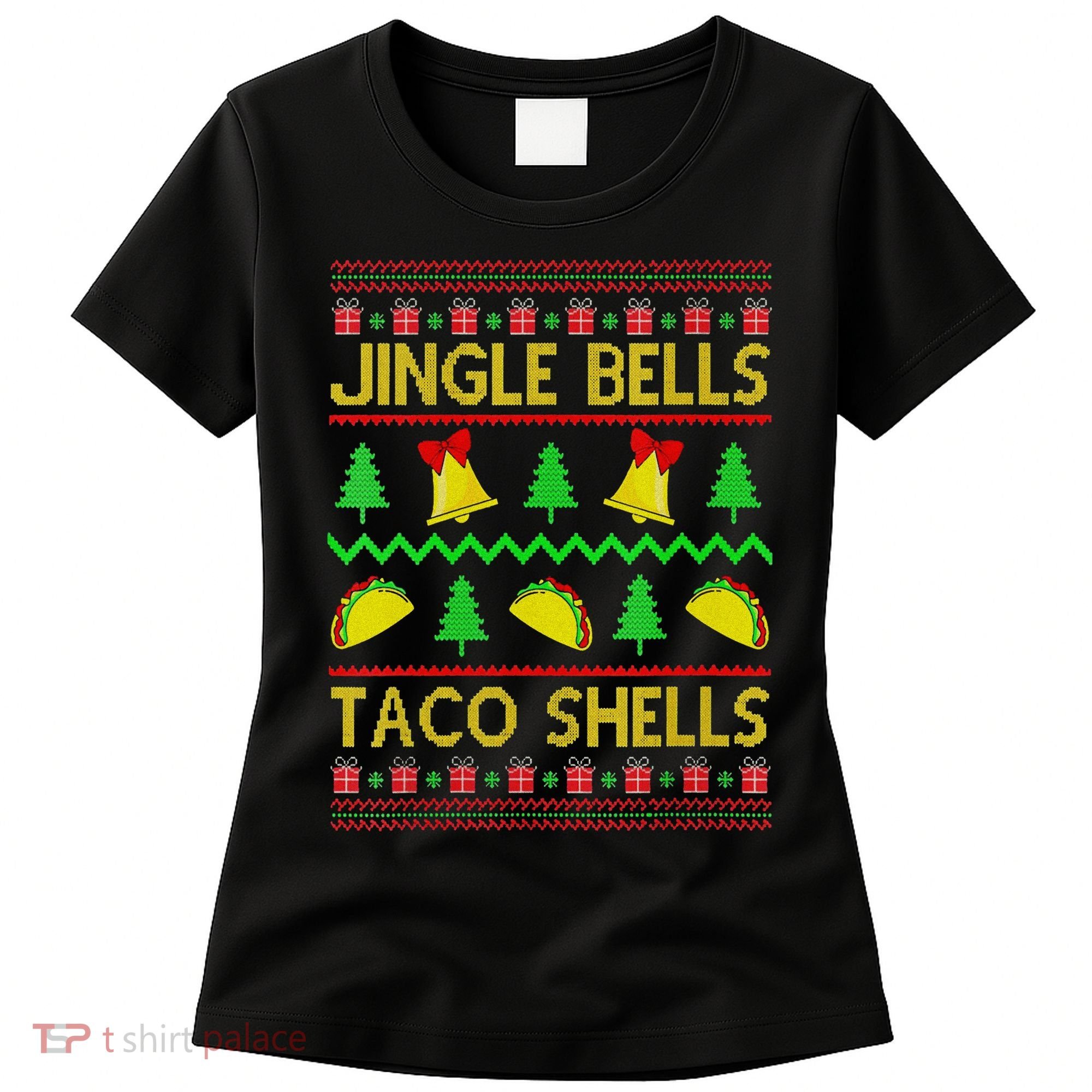 Jingle Bell Taco Shells Funny Christmas Mexican Women's T-Shirt