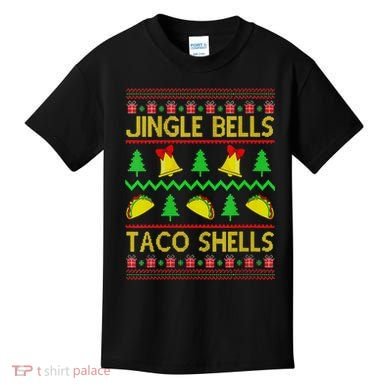 Jingle Bell Taco Shells Funny Christmas Mexican Kids T-Shirt