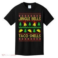 Jingle Bell Taco Shells Funny Christmas Mexican Kids T-Shirt thumb 0