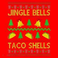 Jingle Bell Taco Shells Funny Christmas Mexican Santa Hat thumb 1