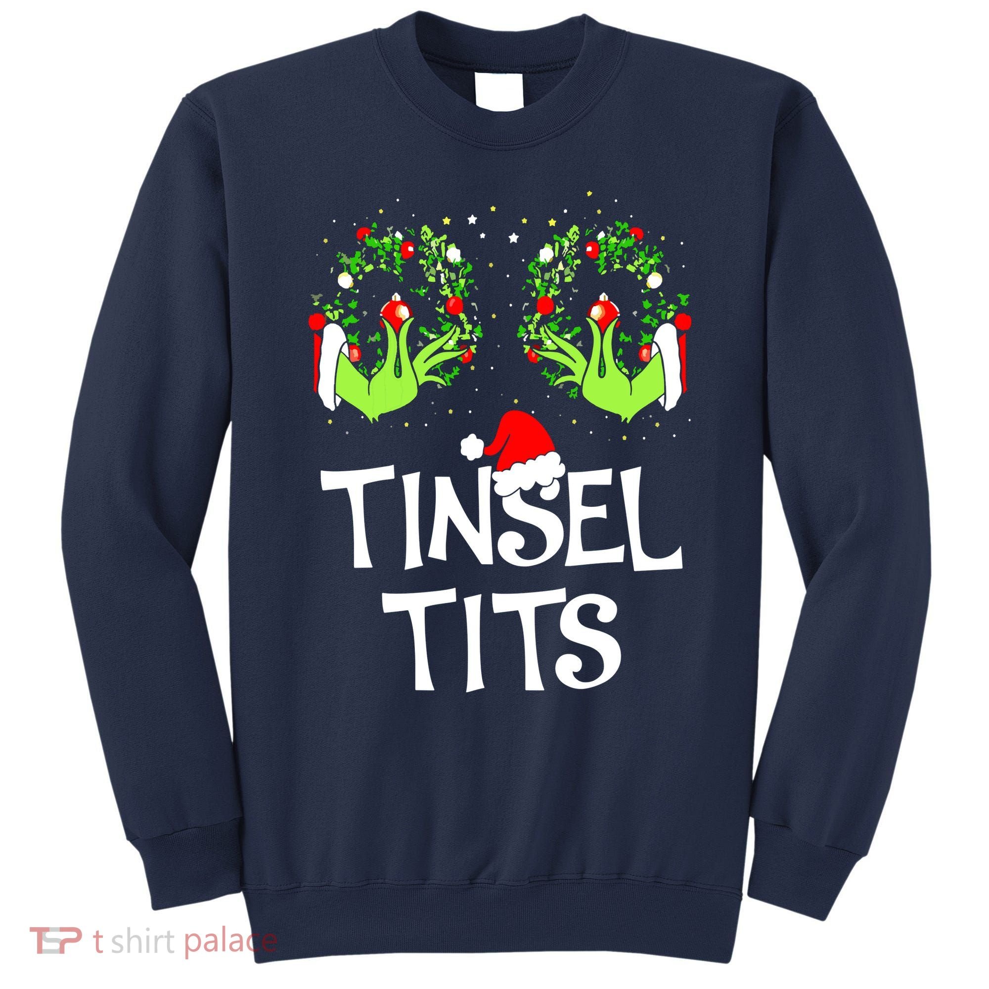 Jingle Balls Tinsel Tits Couples Christmas Matching Couple Sweatshirt