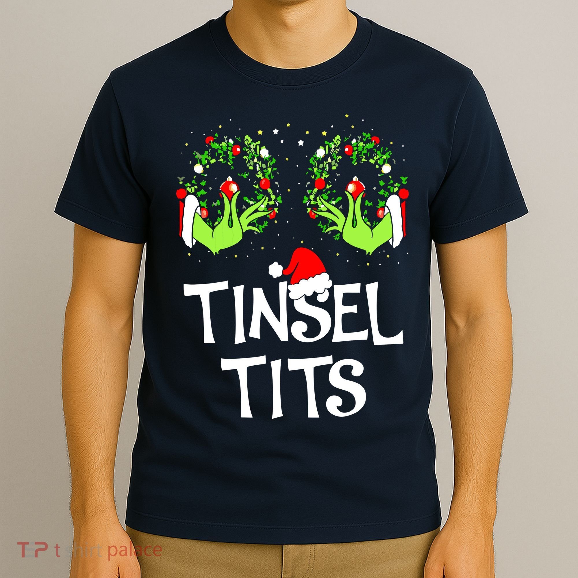 Jingle Balls Tinsel Tits Couples Christmas Matching Couple T-Shirt