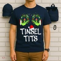 Jingle Balls Tinsel Tits Couples Christmas Matching Couple T-Shirt thumb 6