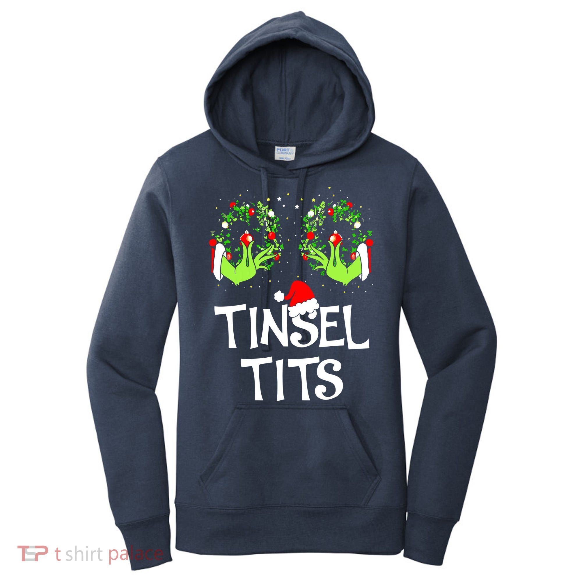 Jingle Balls Tinsel Tits Couples Christmas Matching Couple Women's Hoodie