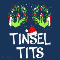 Jingle Balls Tinsel Tits Couples Christmas Matching Couple Mousepad thumb 1