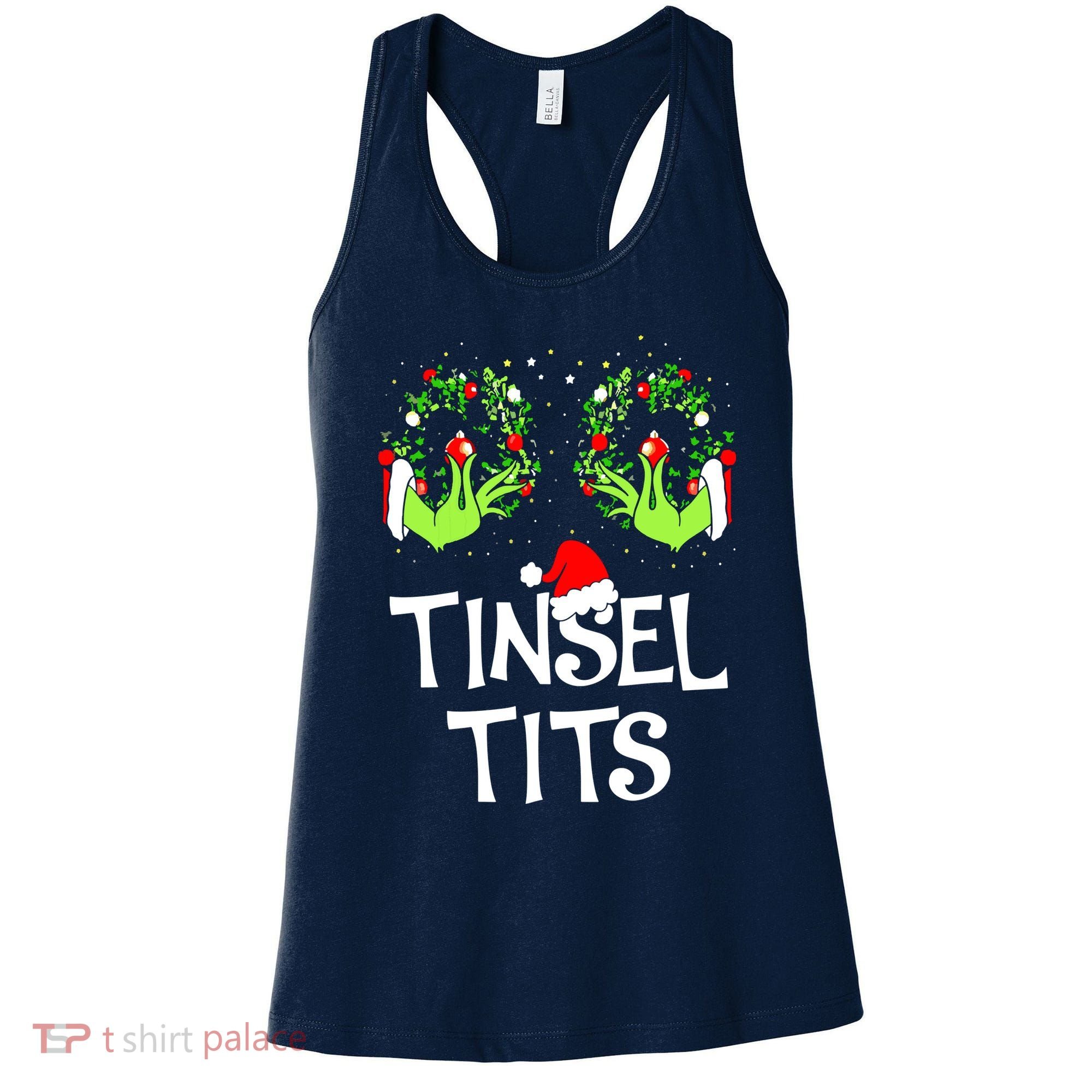 Jingle Balls Tinsel Tits Couples Christmas Matching Couple Women's Tank Top
