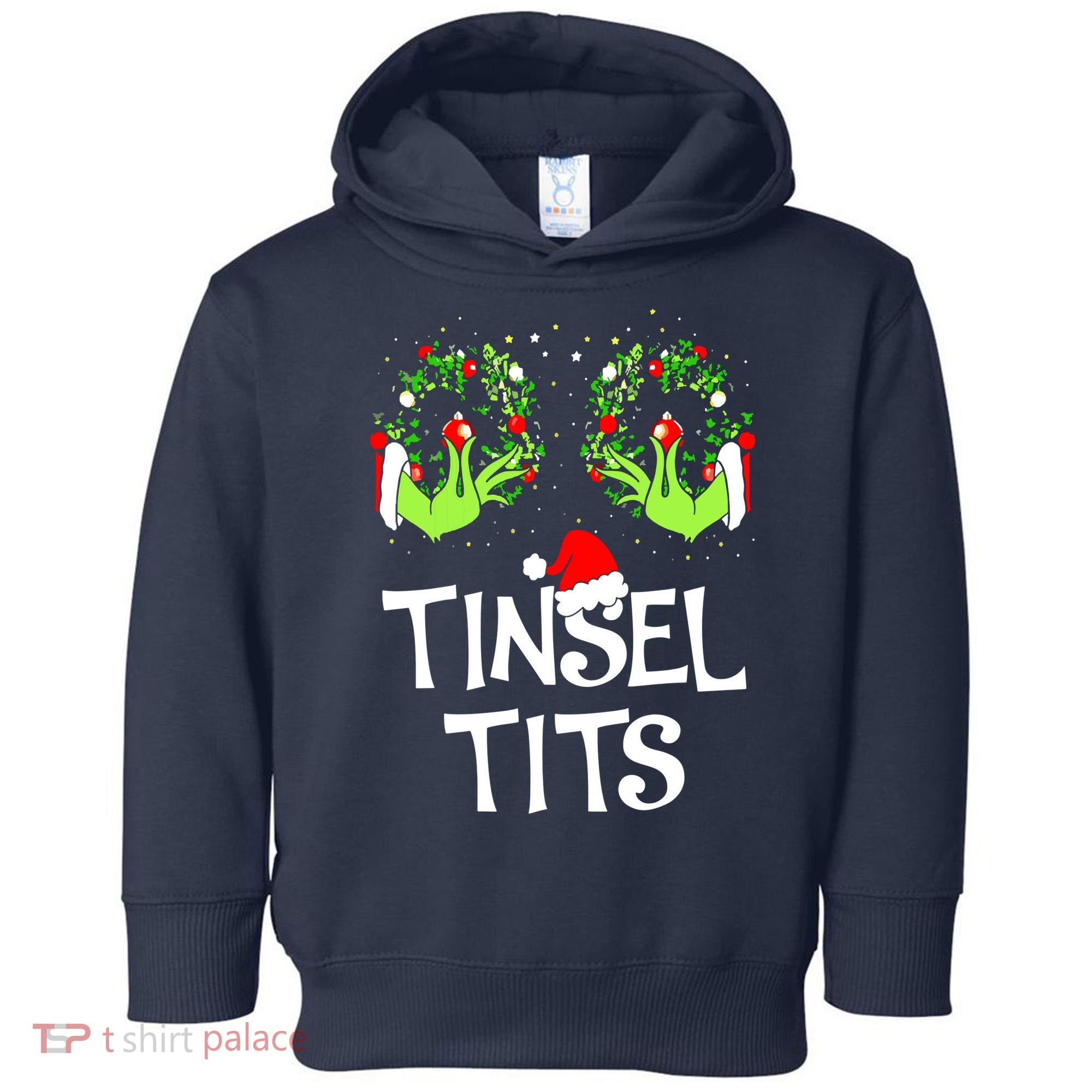 Jingle Balls Tinsel Tits Couples Christmas Matching Couple Toddler Hoodie